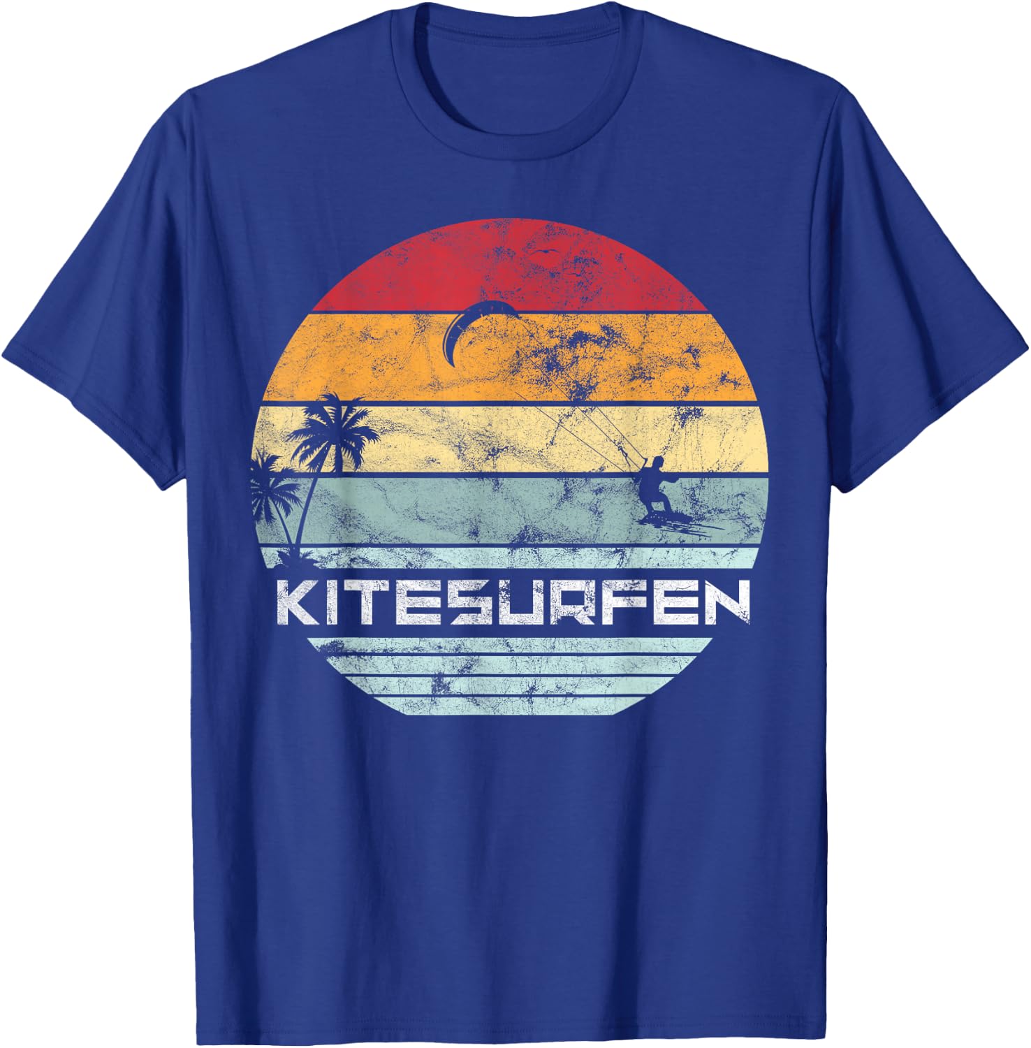 Vintage KITE Surfer Kiting Kiteboarding Retro Kitesurfing T-Shirt - T-Shirt | Royal
