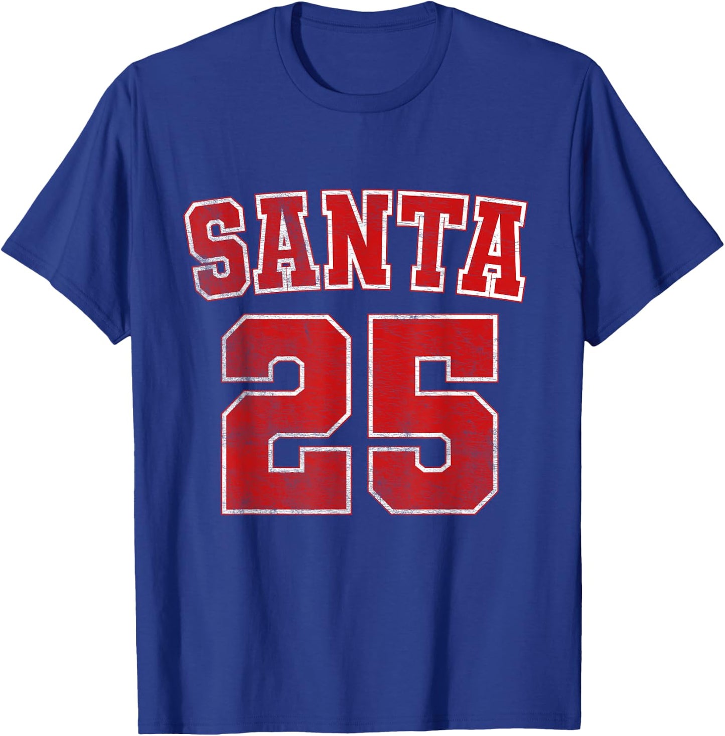 Santa Claus 25 College Sports Team Xmas Christmas Sport T-Shirt - T-Shirt | Royal