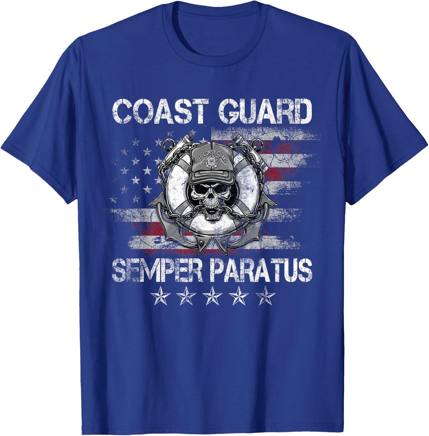 U.S. Coast Guard Semper Paratus T Shirt USCG Vetean Gift T-Shirt - T-Shirt | Royal