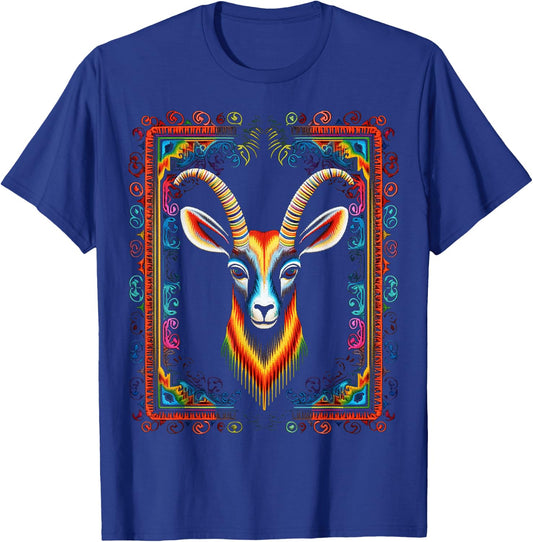 Deer Abstract Art Colorful Animal Abstract Graphic Deer T-Shirt - T-Shirt | Royal