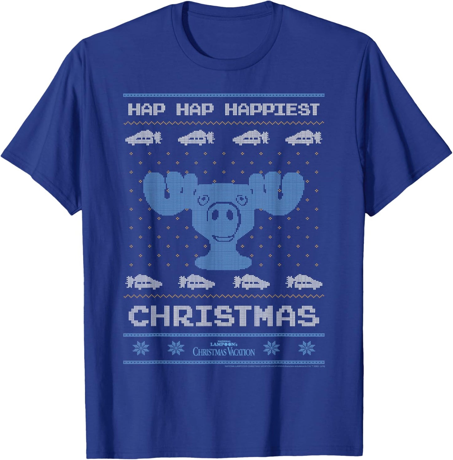 National Lampoon's Christmas Vacation Hap Hap Happiest Ugly T-Shirt - T-Shirt | Royal