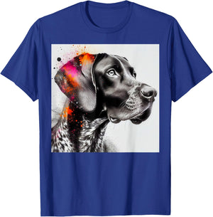 Vibrant Pointer Essence, German Shorthaired Pointer T-Shirt - T-Shirt | Royal