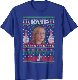 Elf Jovie Ugly Christmas Sweater T-Shirt - T-Shirt | Royal
