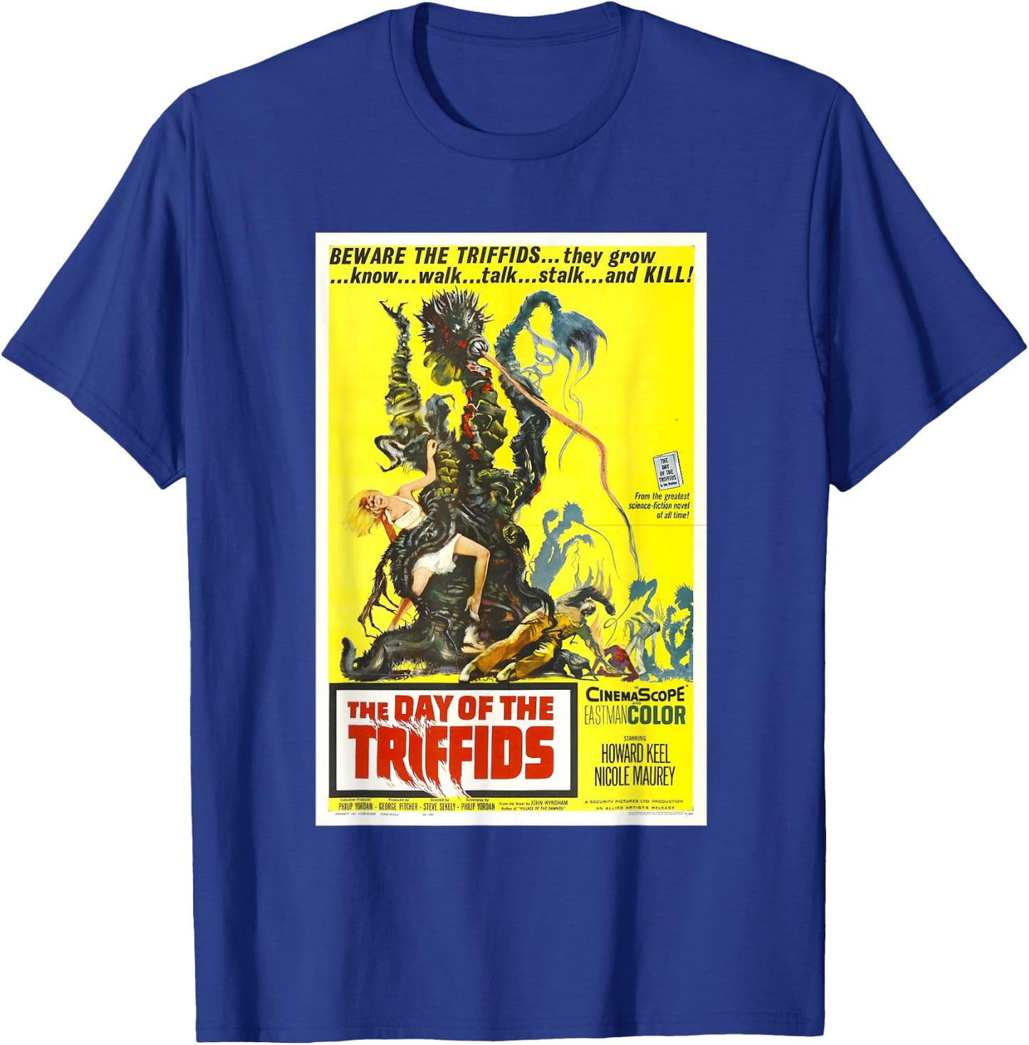 The Day of the Triffids, Sci-fi vintage movie monster poster T-Shirt - T-Shirt | Royal