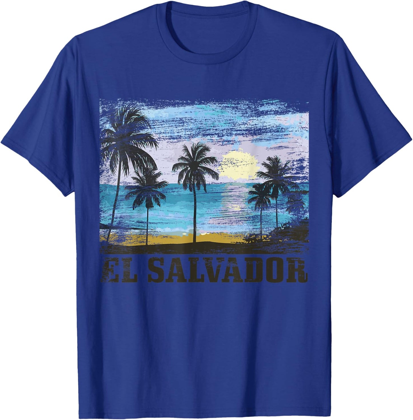 El Salvador Vintage Surfer Salvadorian Beach Souvenir T-Shirt - T-Shirt | Royal