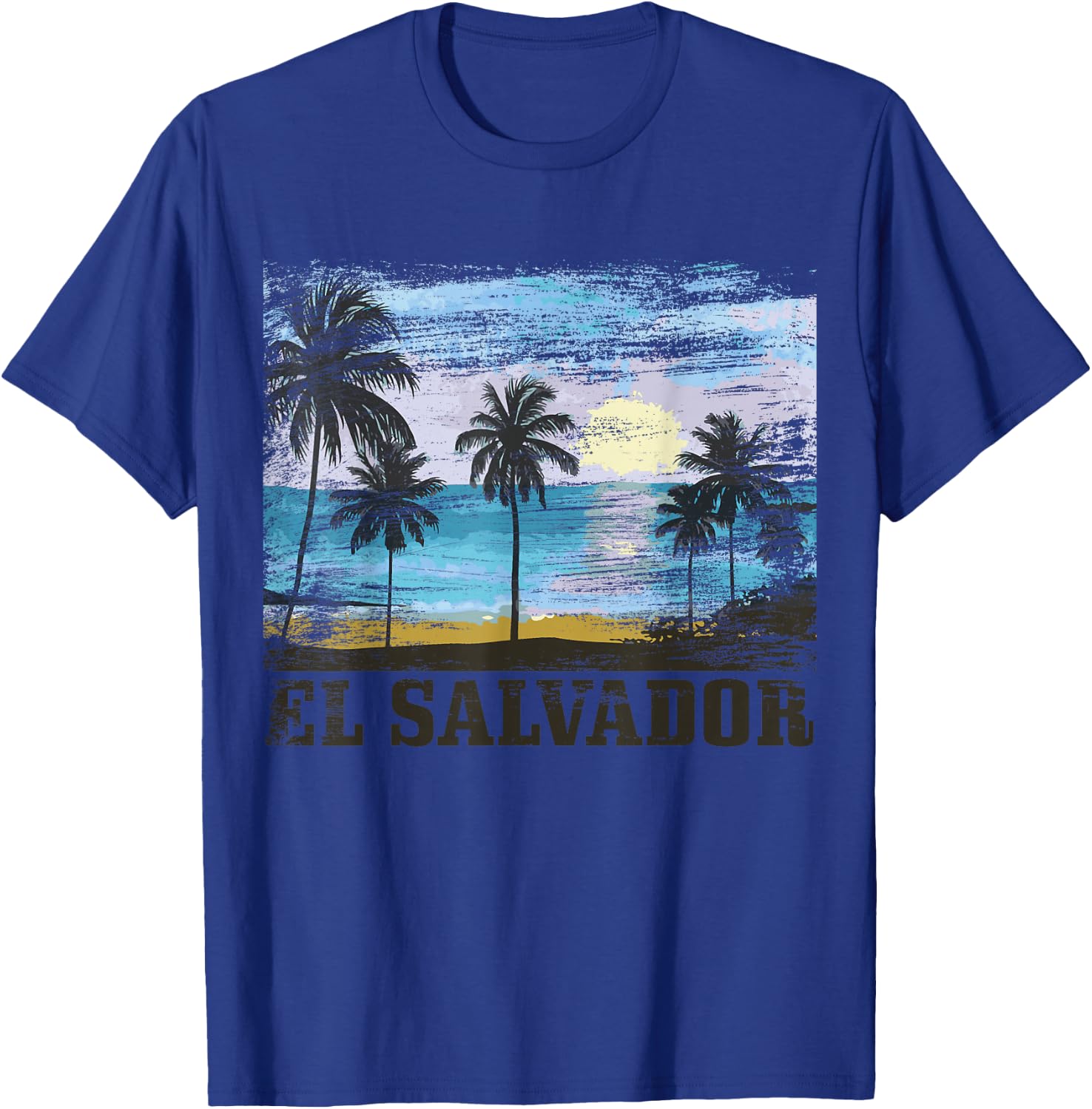 El Salvador Vintage Surfer Salvadorian Beach Souvenir T-Shirt - T-Shirt | Royal