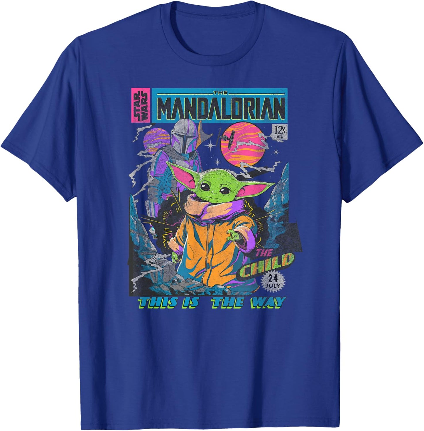Star Wars: The Mandalorian The Child Comic Book T-Shirt - T-Shirt | Royal