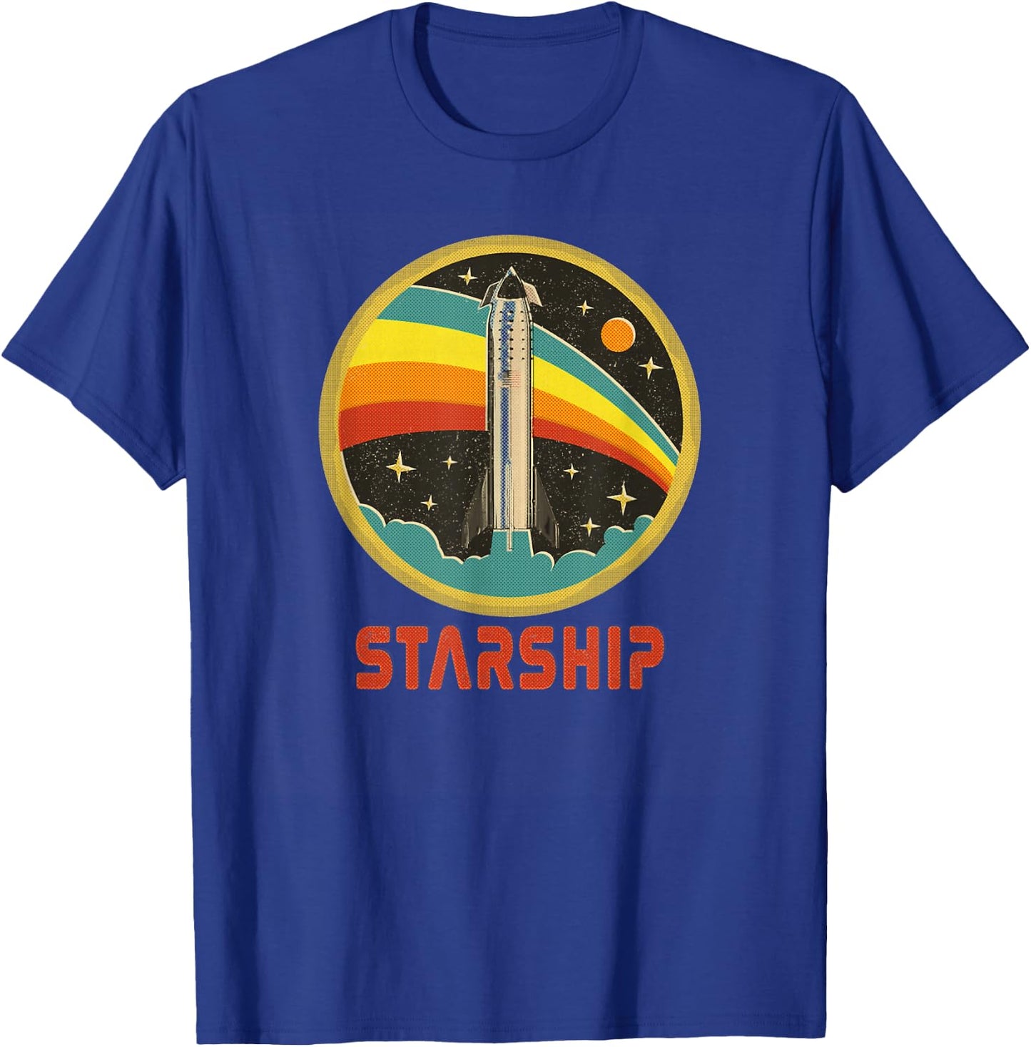 Starship Cool Vintage Space Christmas Gift T-Shirt - T-Shirt | Royal