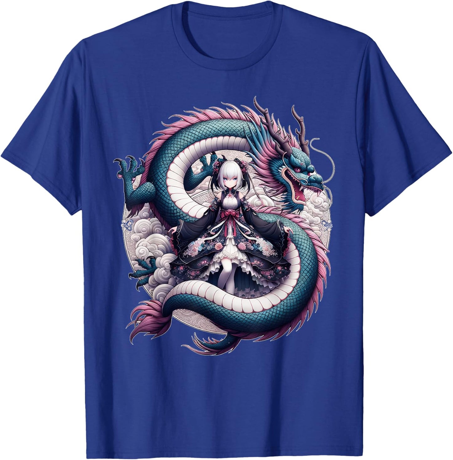 Anime Girl Gothic Waifu Japanese Kawaii Pastel Otaku Dragon T-Shirt - T-Shirt | Royal