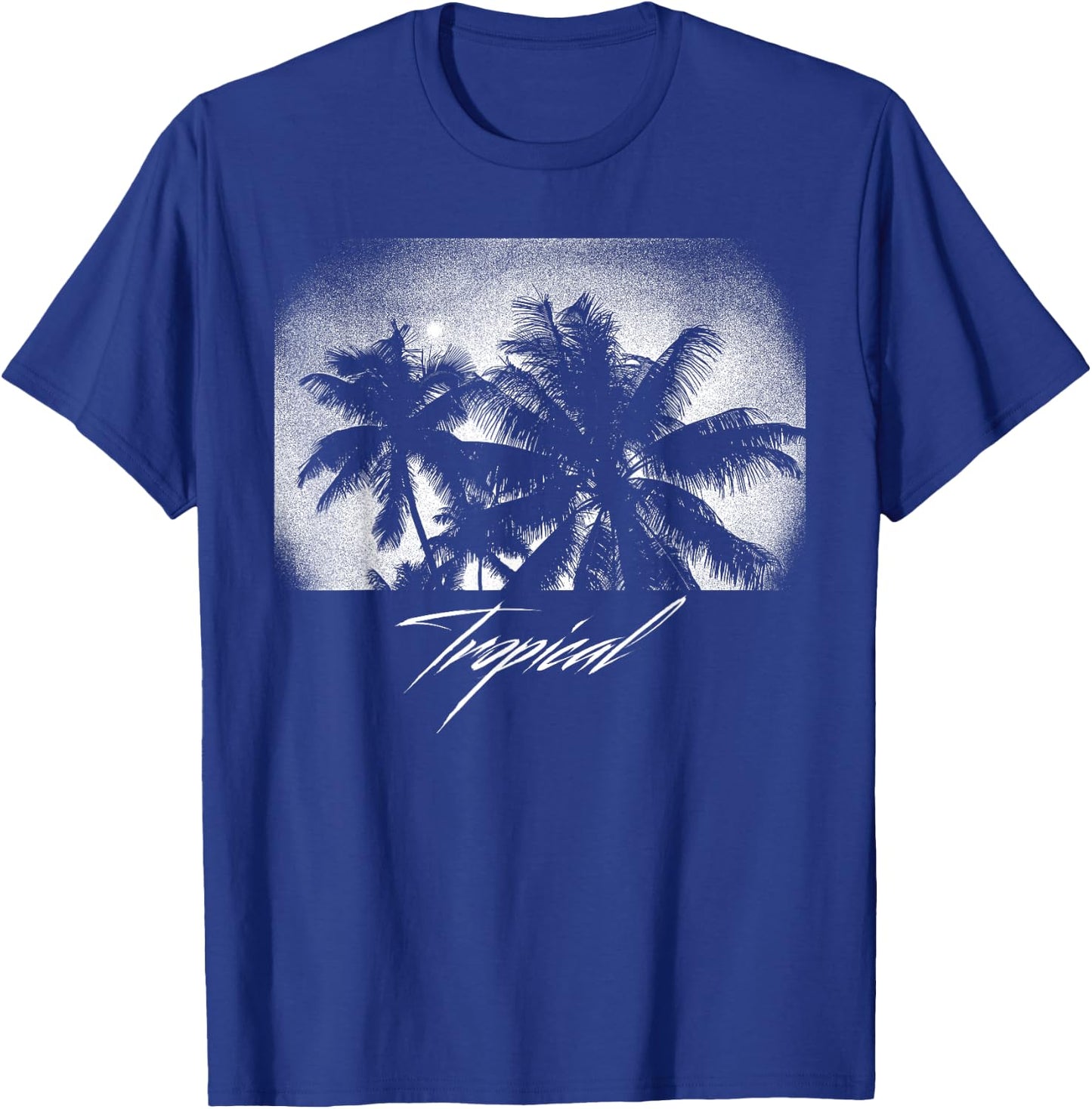 Palm Tree Silhouette Tree design, Vintage Graphic gift T-Shirt - T-Shirt | Royal