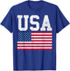 American Flag USA Patriotic Women Men Boys Girls July 4th US T-Shirt - T-Shirt | Royal