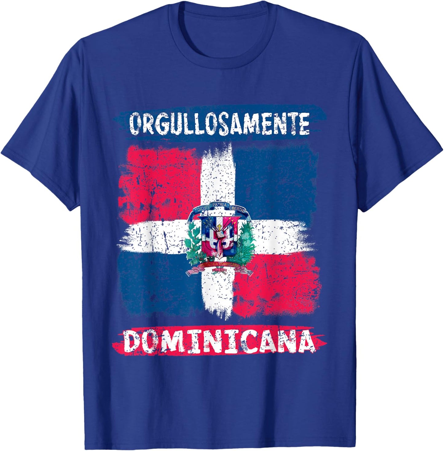 Dominican Republic Flag Painted Orgullosamente Dominicana T-Shirt - T-Shirt | Royal