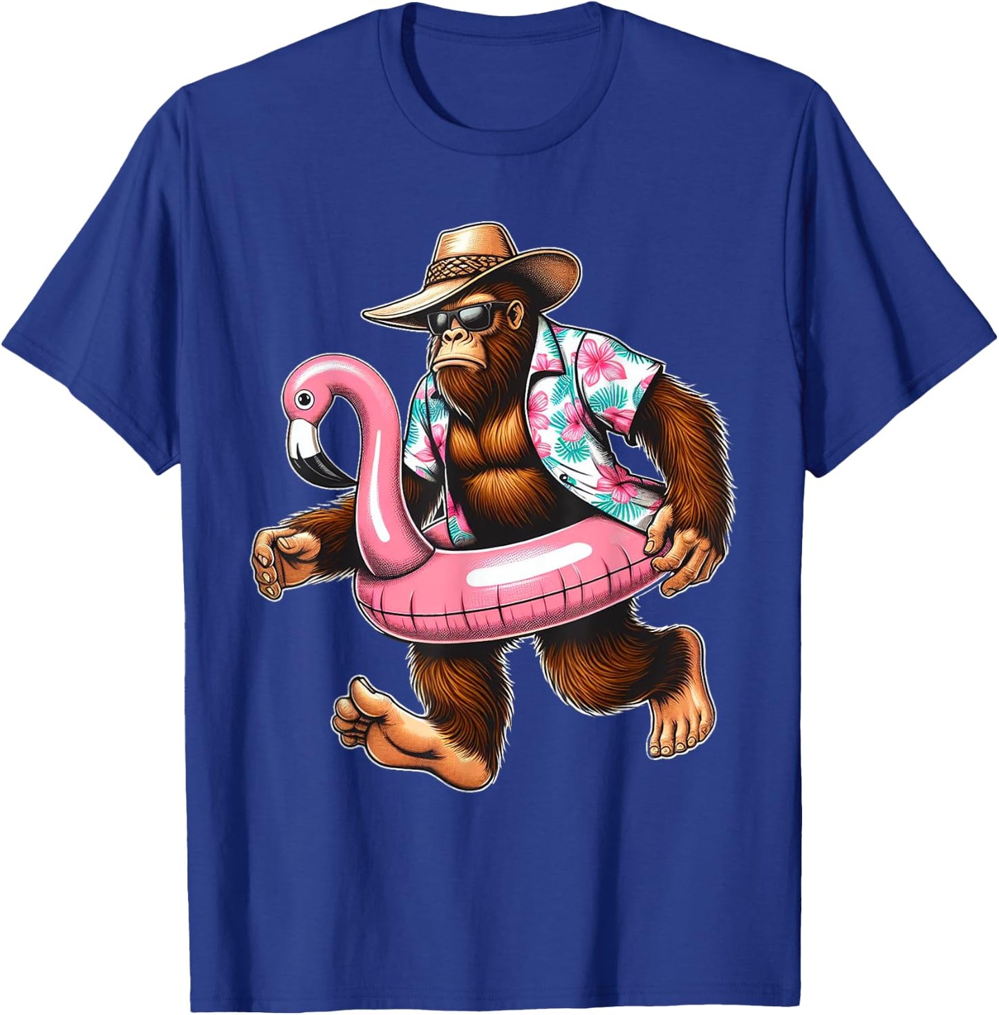 Bigfoot Hawaiian Shirts Sasquatch Kids Hawaiian Bigfoot T-Shirt - T-Shirt | Royal