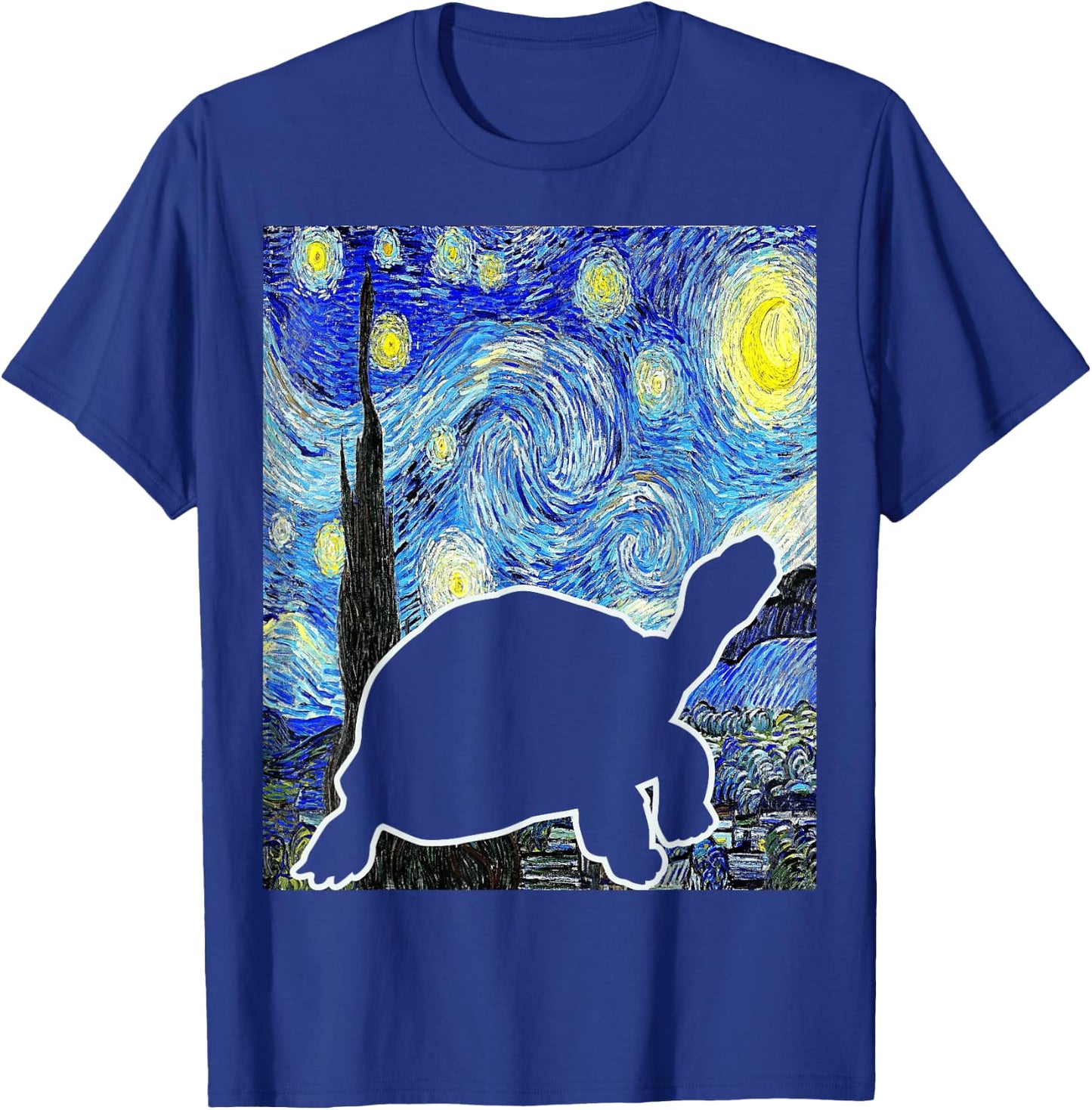 Turtle Starry Night Van Gogh Herpetology Turtle Lover T-Shirt - T-Shirt | Royal