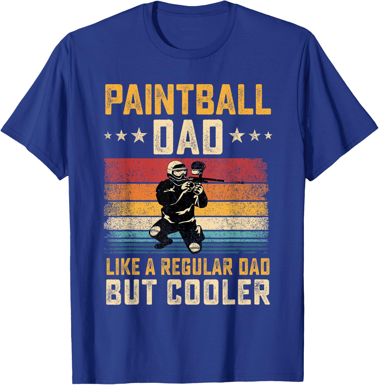 Paintball Dad Like Regular Dad But Cooler Father's Day T-Shirt - T-Shirt | Royal