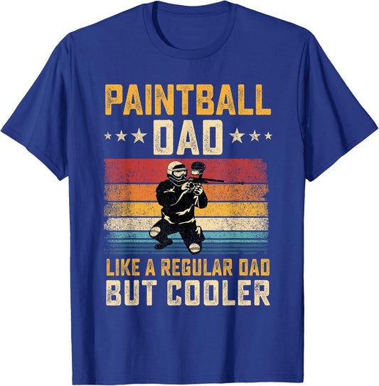 Paintball Dad Like Regular Dad But Cooler Father's Day T-Shirt - T-Shirt | Royal