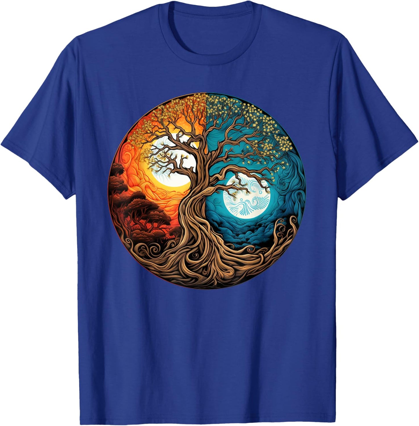 Yin Yang Tree of Life T-Shirt - T-Shirt | Royal
