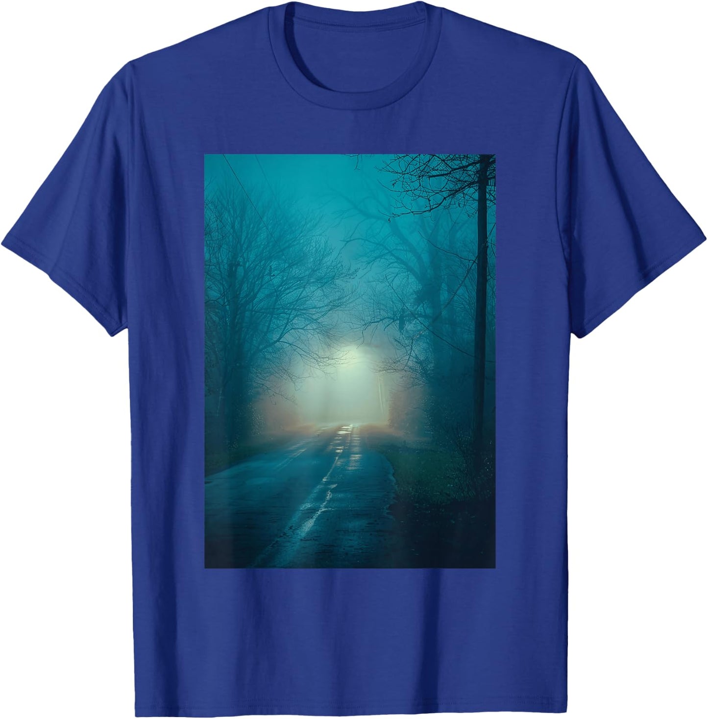Liminal Room: Foggy Night Street Lighting T-Shirt - T-Shirt | Royal