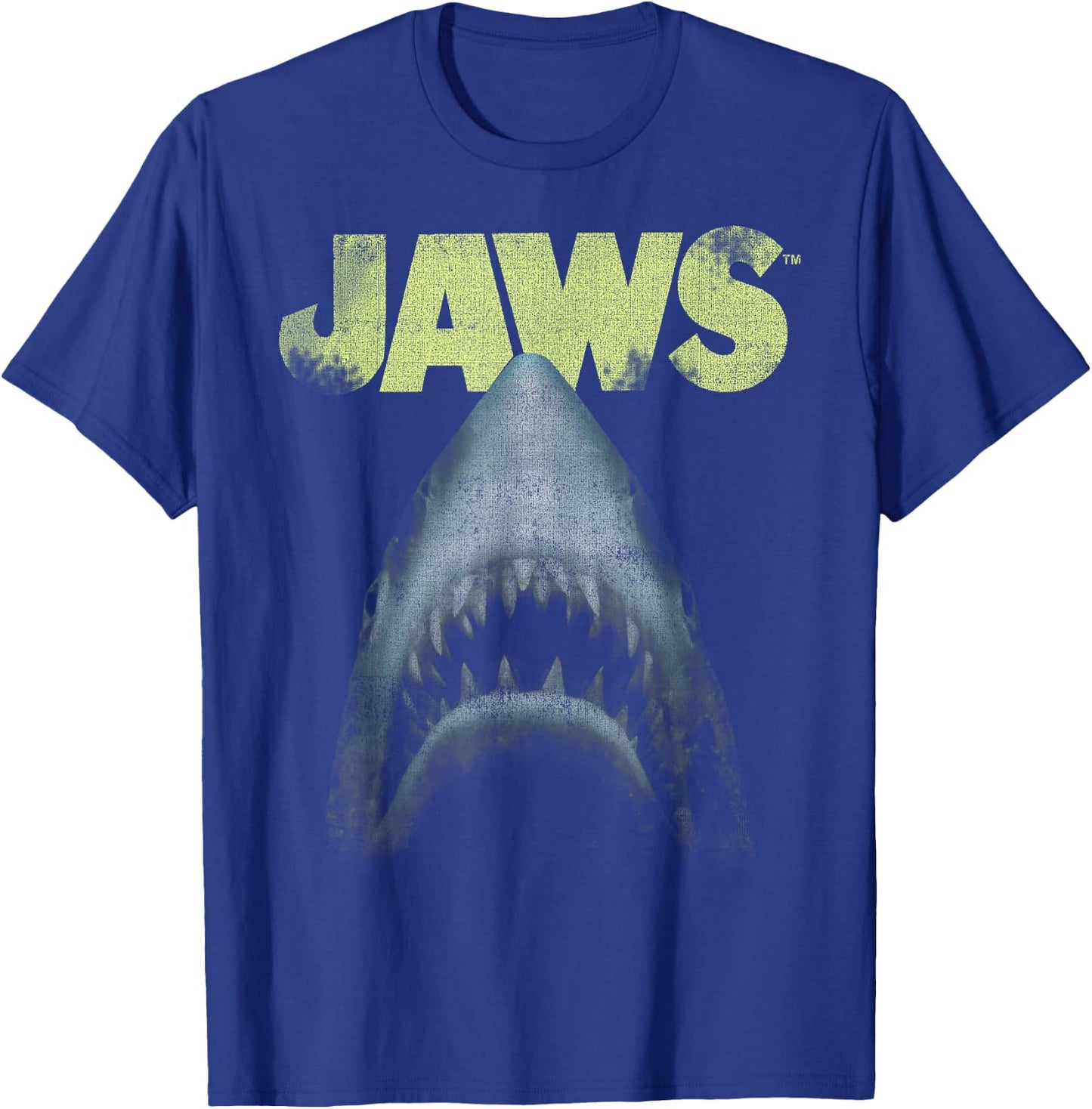 Jaws Teeth Poster Logo T-Shirt - T-Shirt | Royal