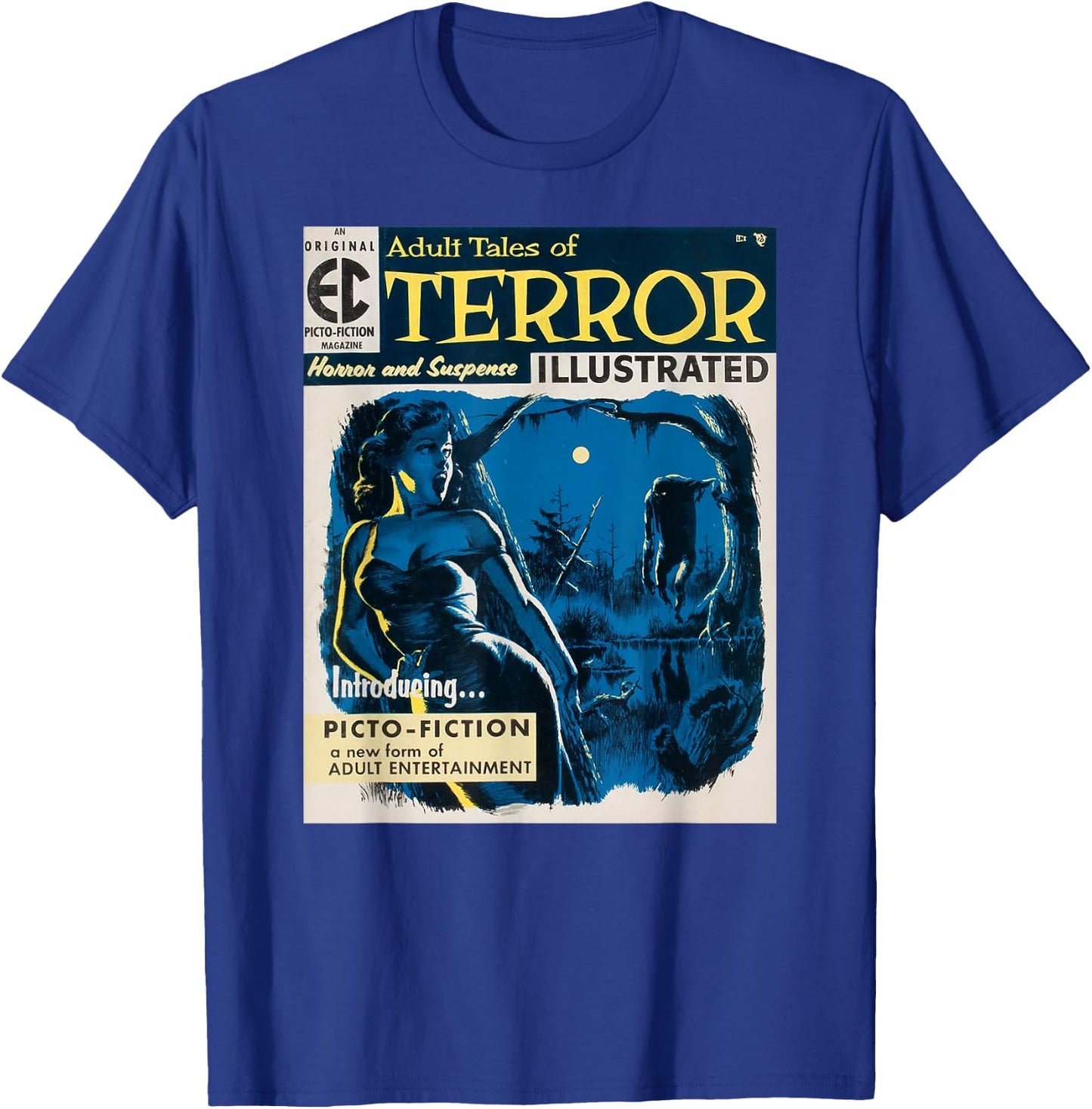 Horror Movie Vintage Pinup Girl Halloween Monster Sexy Art T-Shirt - T-Shirt | Royal