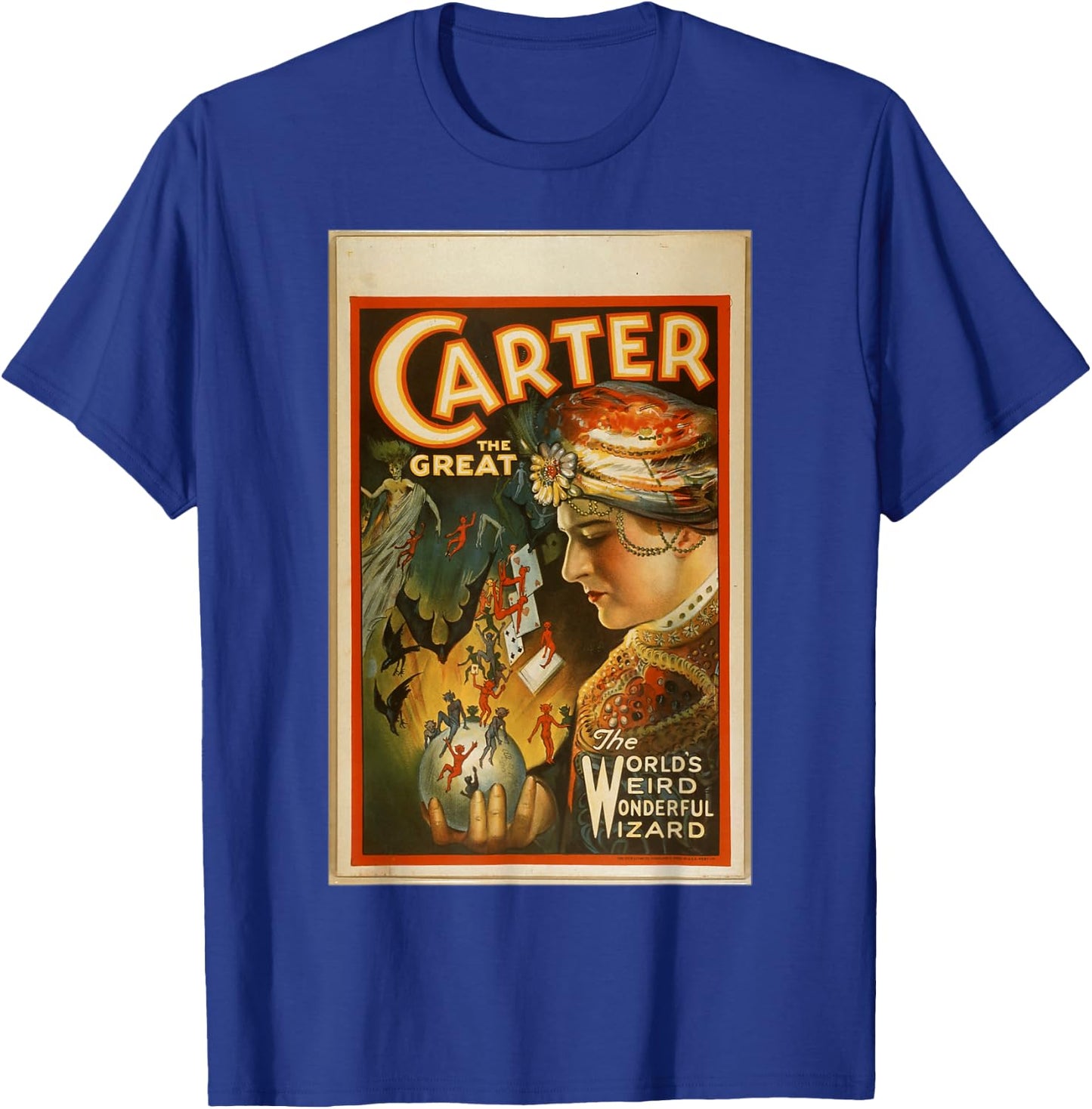 Carter The Great The World's Weird Wonderful Wizard T-Shirt - T-Shirt | Royal