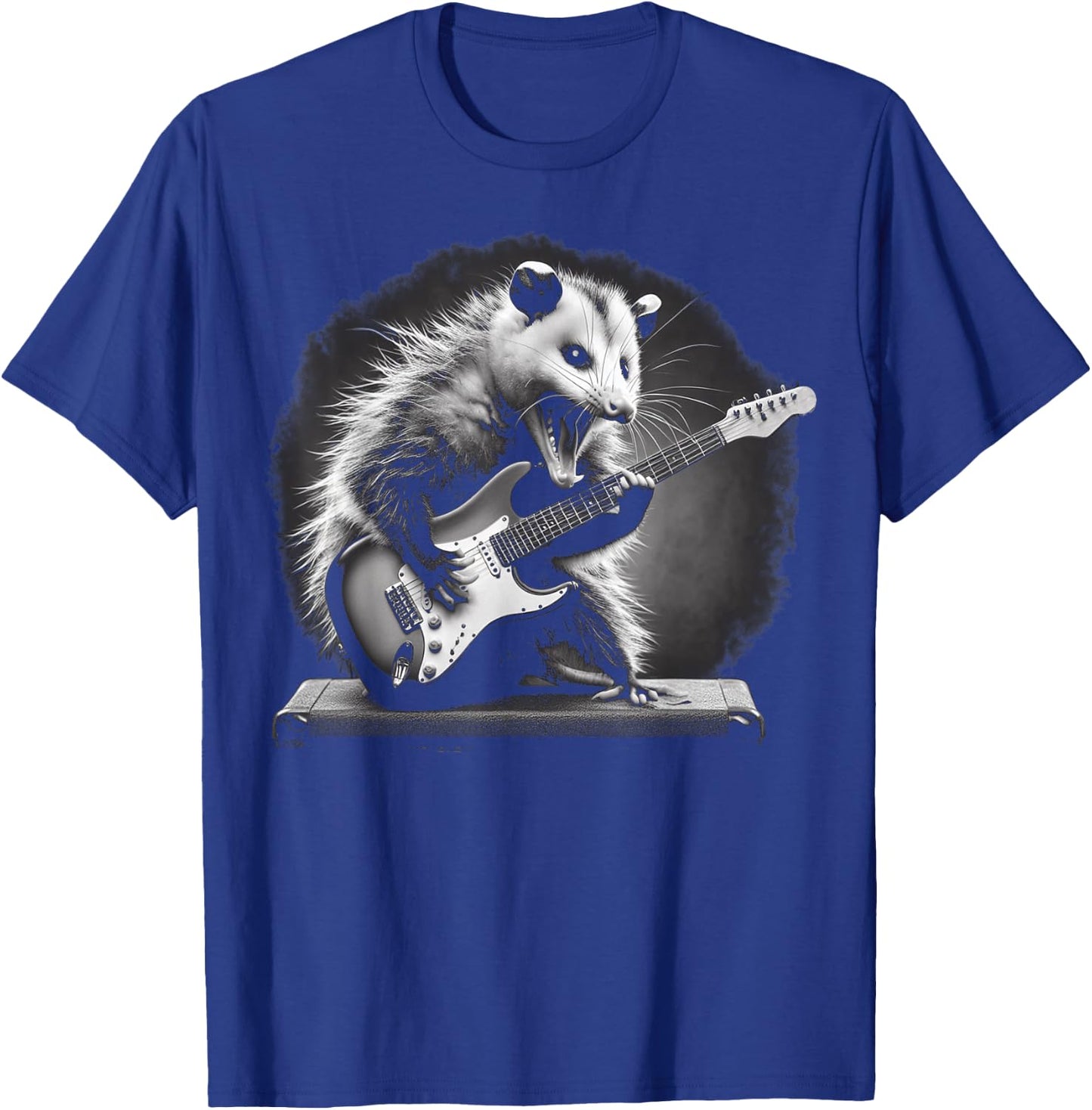 Opossum Playing Guitar Rock and Roll Rock Star Men Women Kid T-Shirt - T-Shirt | Royal