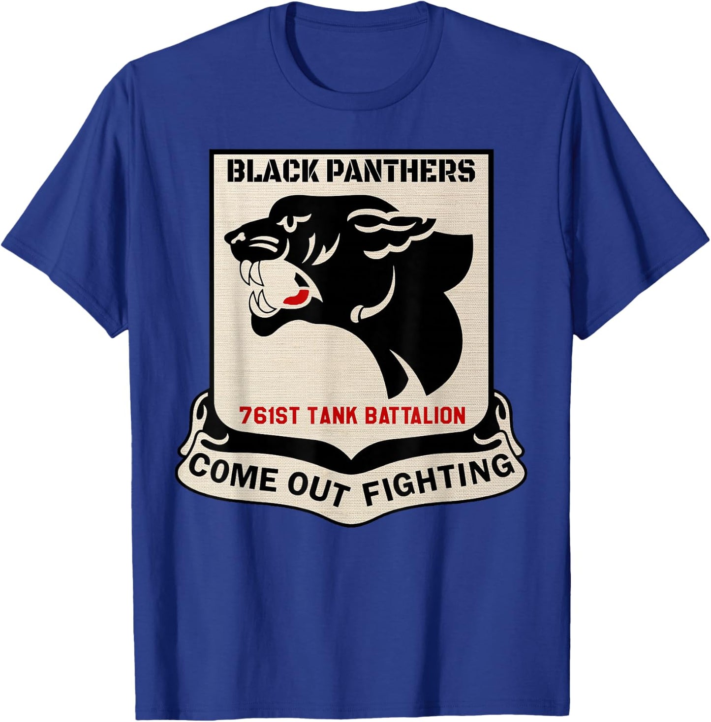 WW2 USA 761st Tank Battalion African American Black Panthers T-Shirt - T-Shirt | Royal