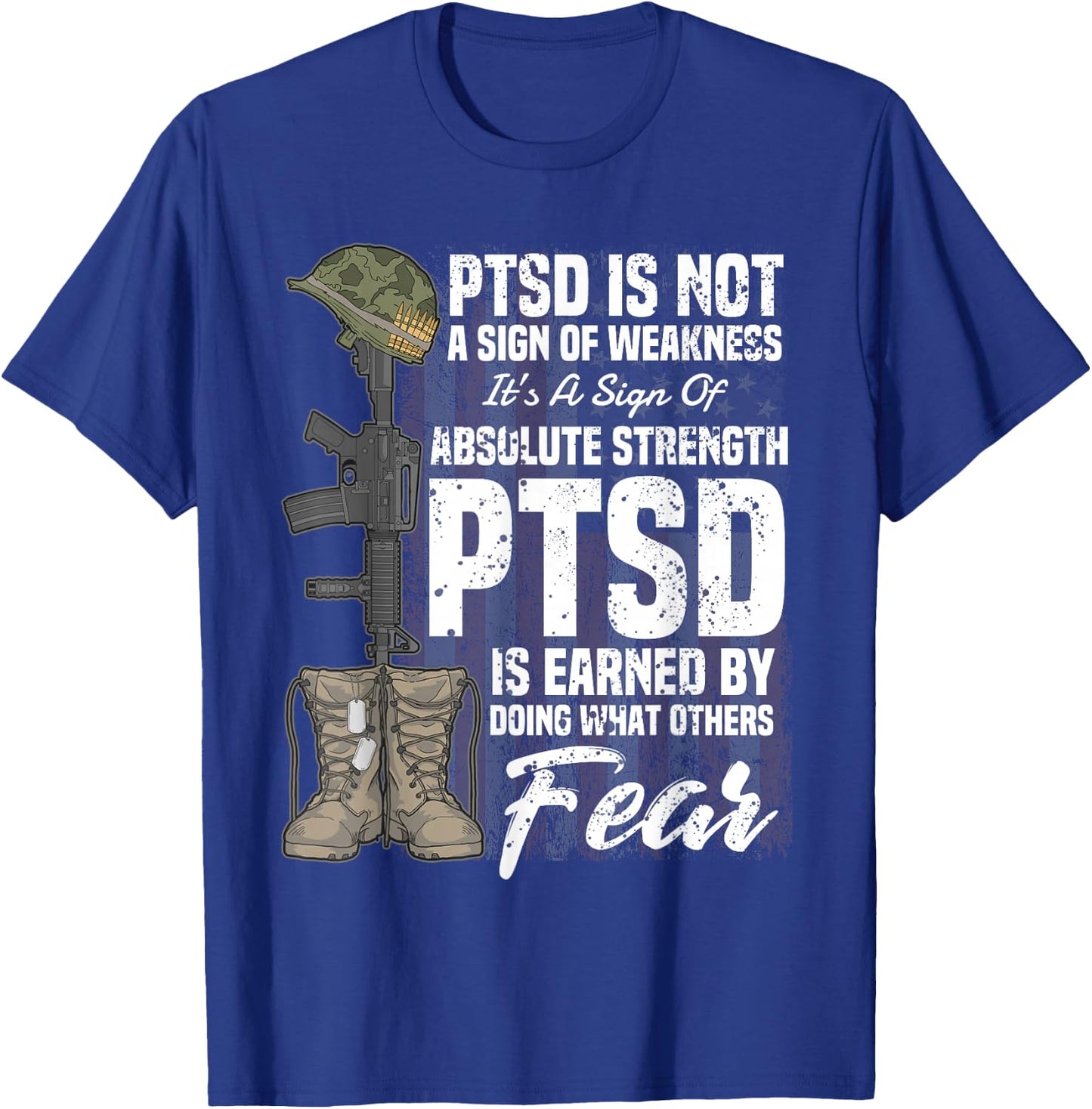 PTSD Awareness Gifts Psychical Wounds Search T-Shirt - T-Shirt | Royal