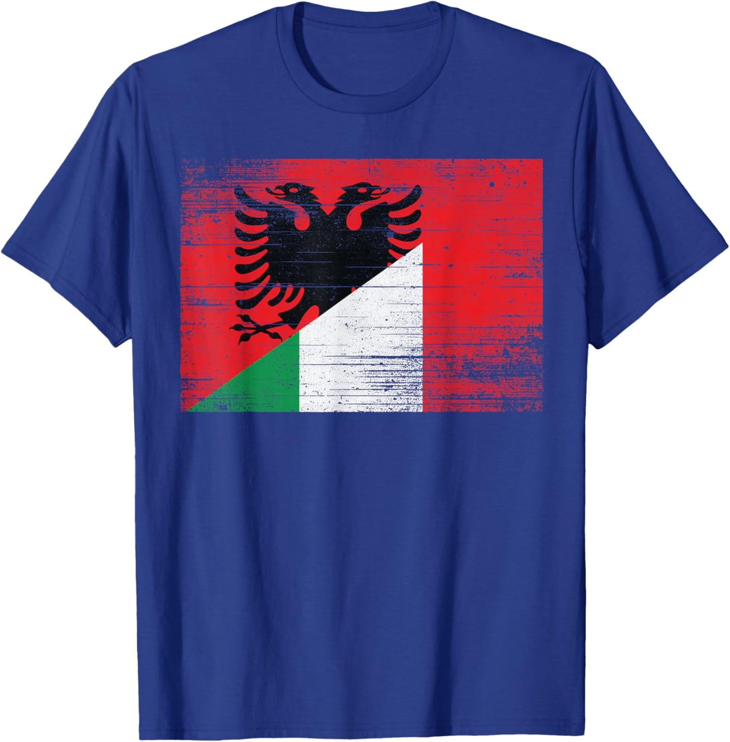 Albania Italy Flag For Albanian-Italian Heritage T-Shirt - T-Shirt | Royal
