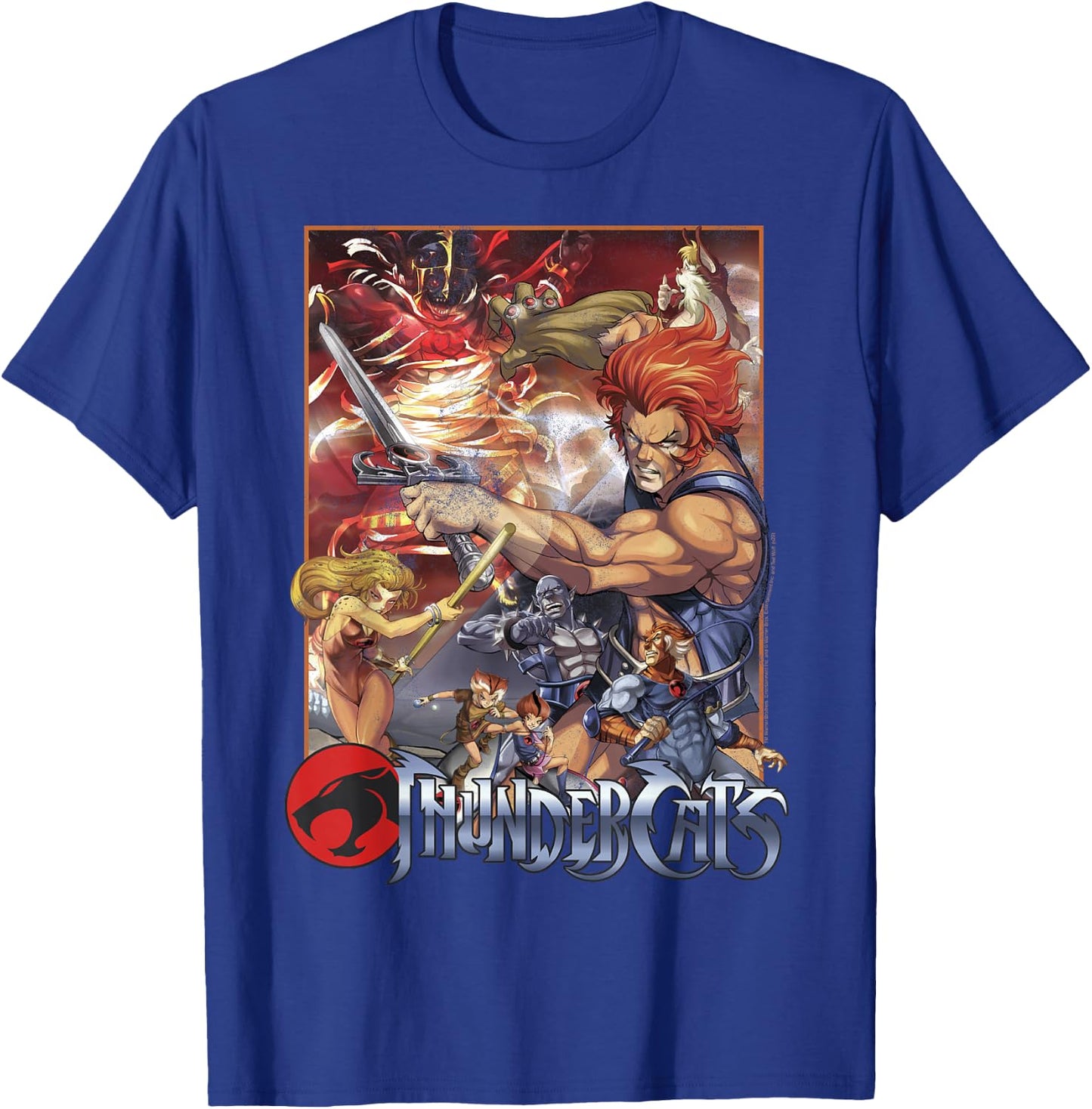 ThunderCats Adult Vintage , Black, Short Sleeve, Small T-Shirt - T-Shirt | Royal