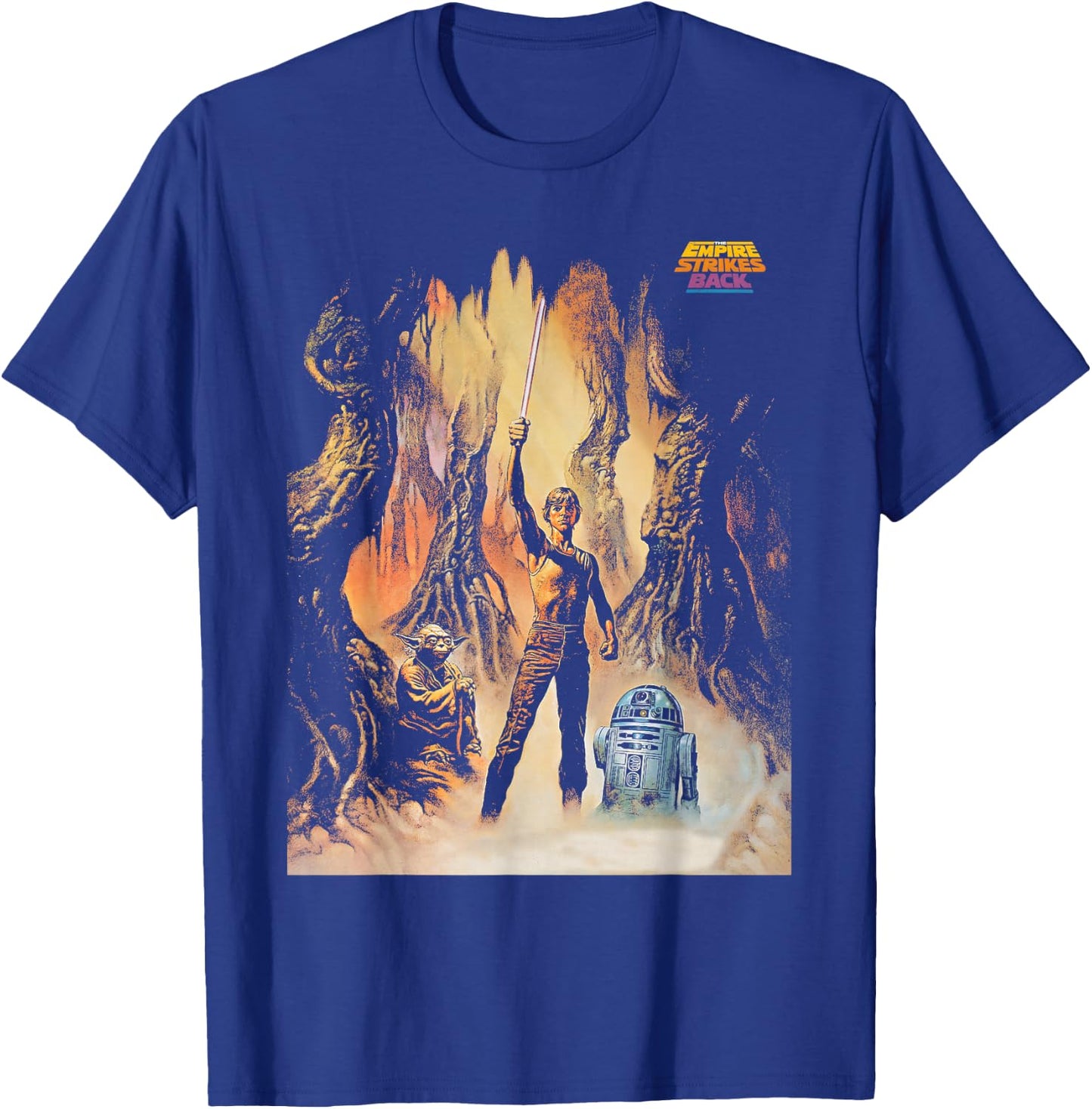 Star Wars The Empire Strikes Back Yoda Luke R2-D2 T-Shirt - T-Shirt | Royal