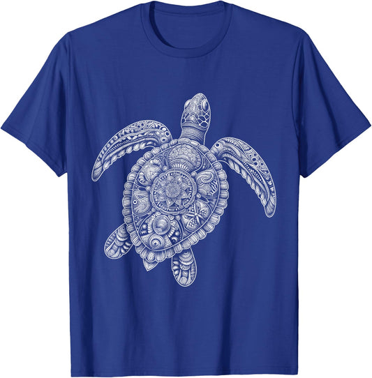Sea Turtle Beach Lover Ocean Animal Graphic Novelty T-Shirt - T-Shirt | Royal