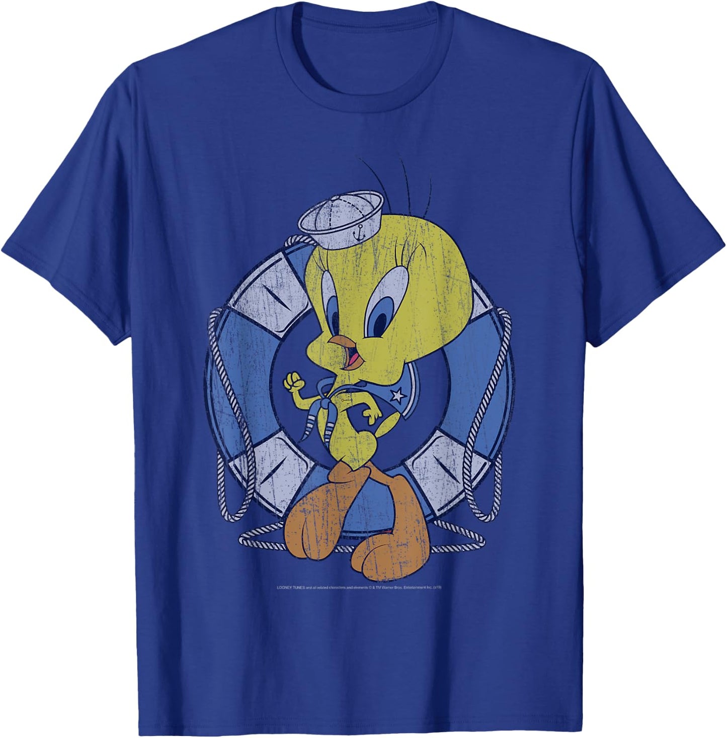 Looney Tunes Tweety Bird Sailor Portrait T-Shirt - T-Shirt | Royal