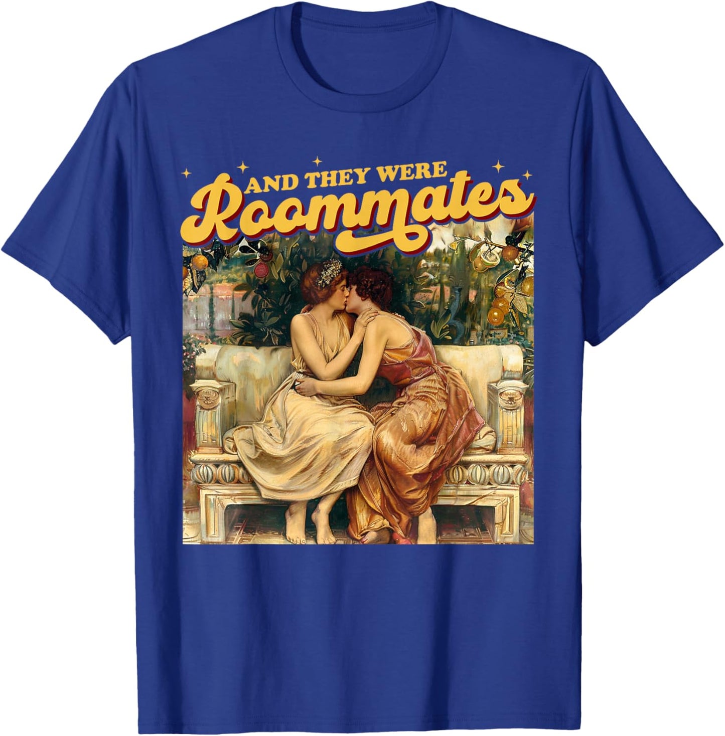 And They Were Roommates Lesbian Pride Month LGBTQ Queer T-Shirt - T-Shirt | Royal
