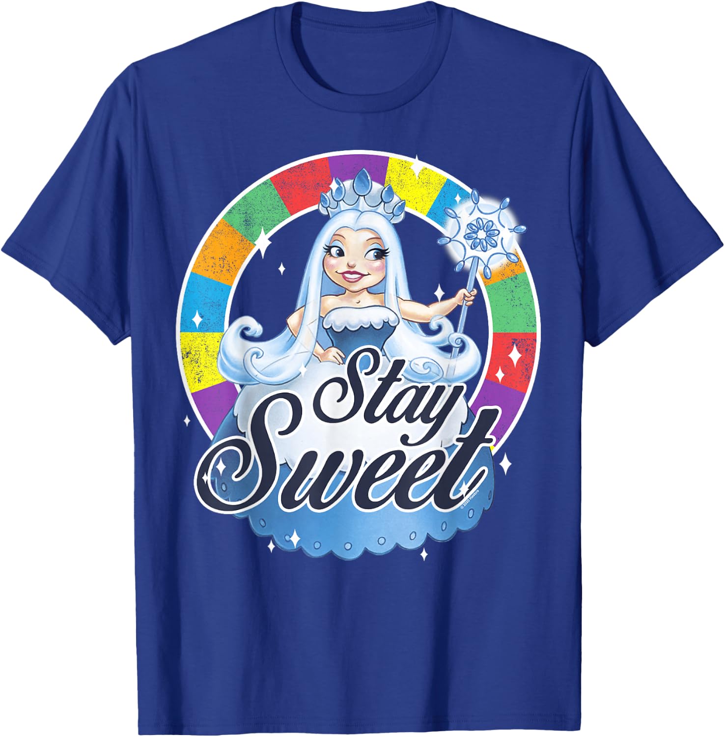Candy Land Stay Sweet Princess Frostine Game Wheel Logo T-Shirt - T-Shirt | Royal