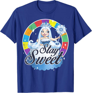 Candy Land Stay Sweet Princess Frostine Game Wheel Logo T-Shirt - T-Shirt | Royal