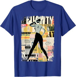 Magazin Cover Vintage Girl Bunny Collage Sexy Model Pin-up T-Shirt - T-Shirt | Royal