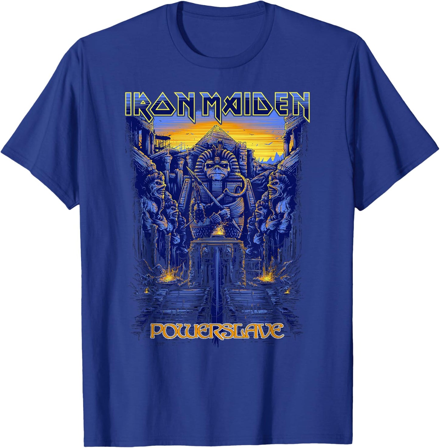 Iron Maiden - Powerslave Rework Dark Ink T-Shirt - T-Shirt | Royal