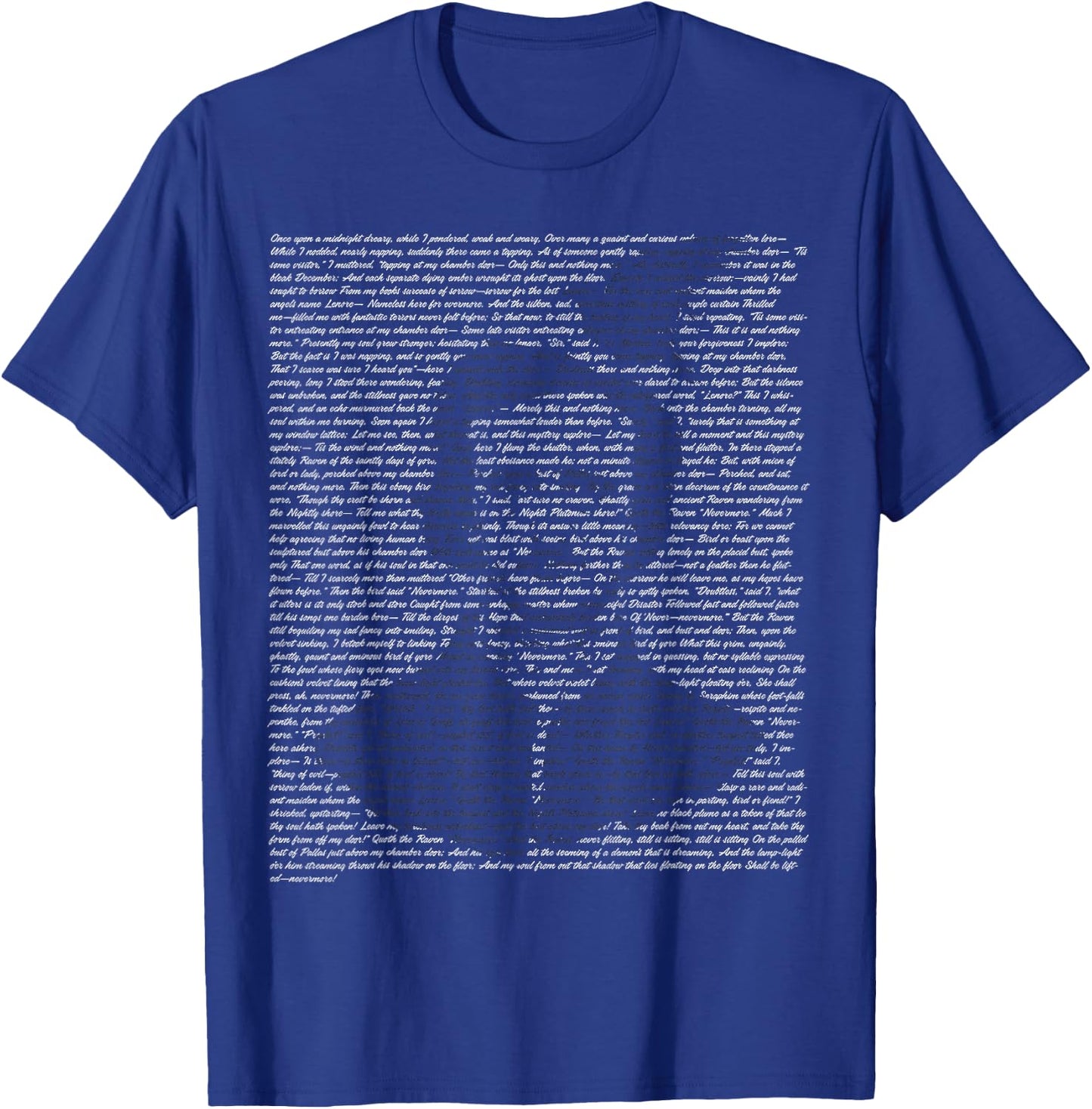 Gothic Edgar Allen Poe The Raven Nevermore T-Shirt - T-Shirt | Royal