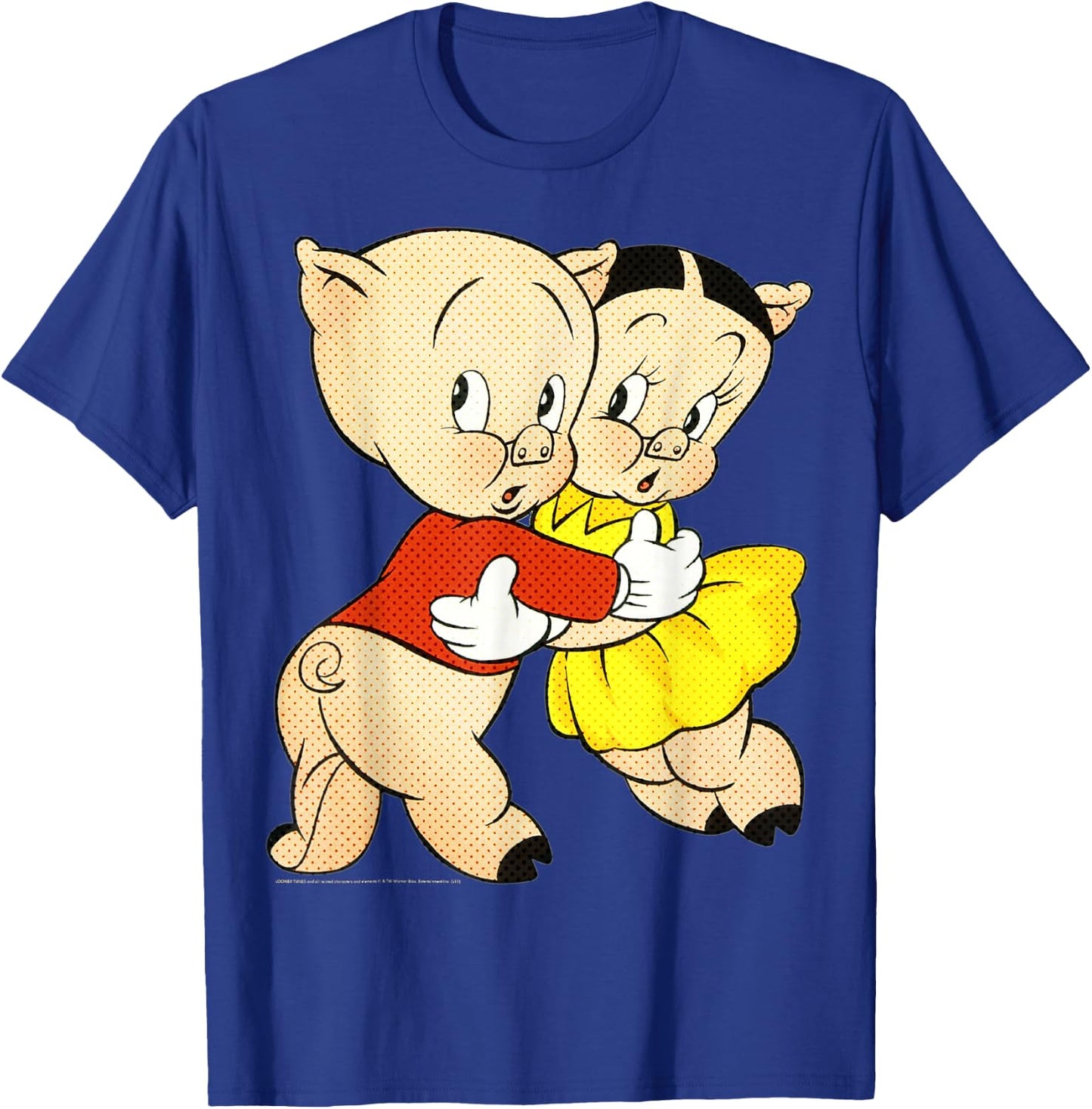 Looney Tunes Porky & Petunia Pig Portrait T-Shirt - T-Shirt | Royal