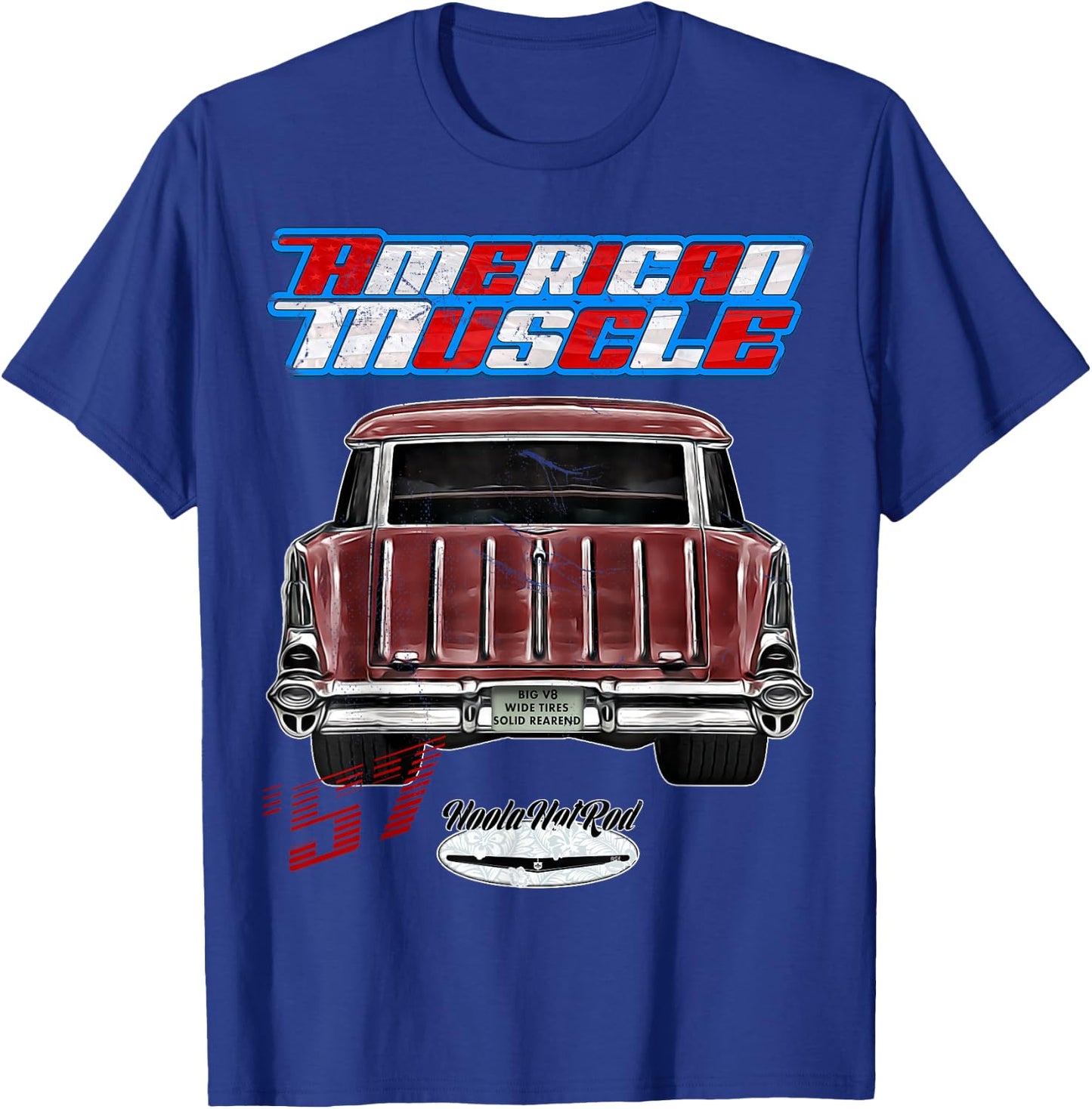 Rockabilly,1957,Nomad,Beil Air,Belair,rusty car,distressed T-Shirt - T-Shirt | Royal