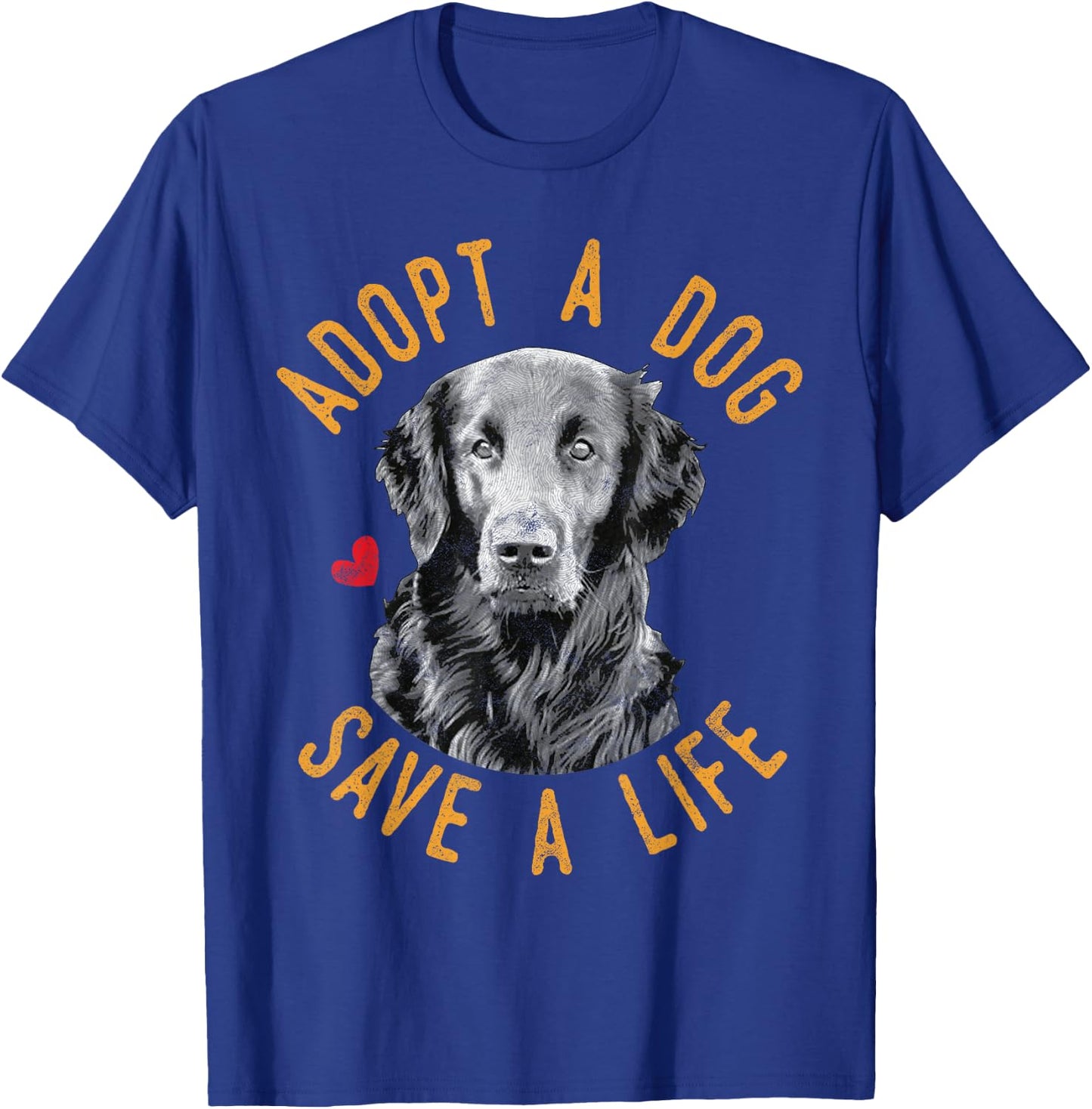 Adopt A Dog Save A Life Rescue Flat-Coated Retriever Gift T-Shirt - T-Shirt | Royal