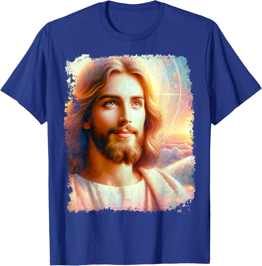 Jesus Christ Face T-Shirt - T-Shirt | Royal