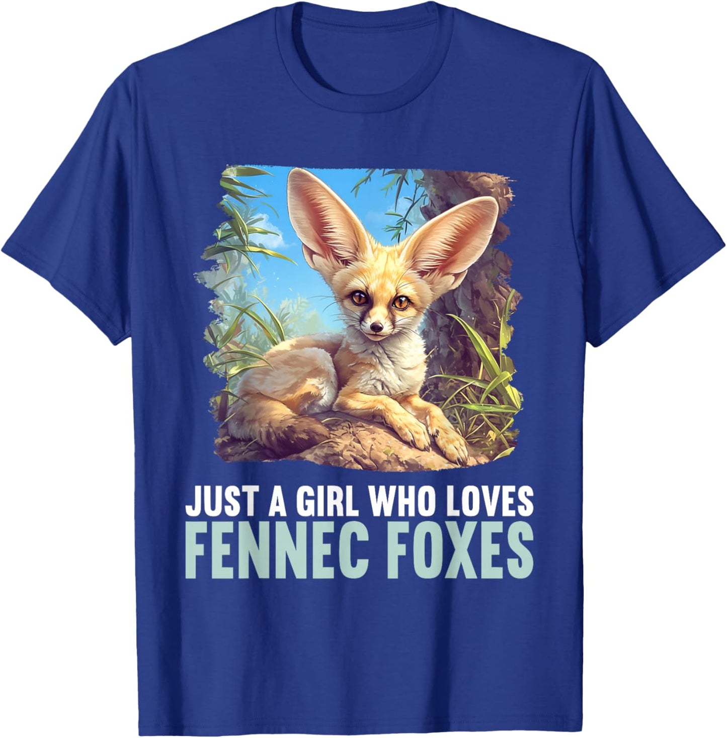 Just a Girl who loves Fennec Foxes Fennec Fox T-Shirt - T-Shirt | Royal