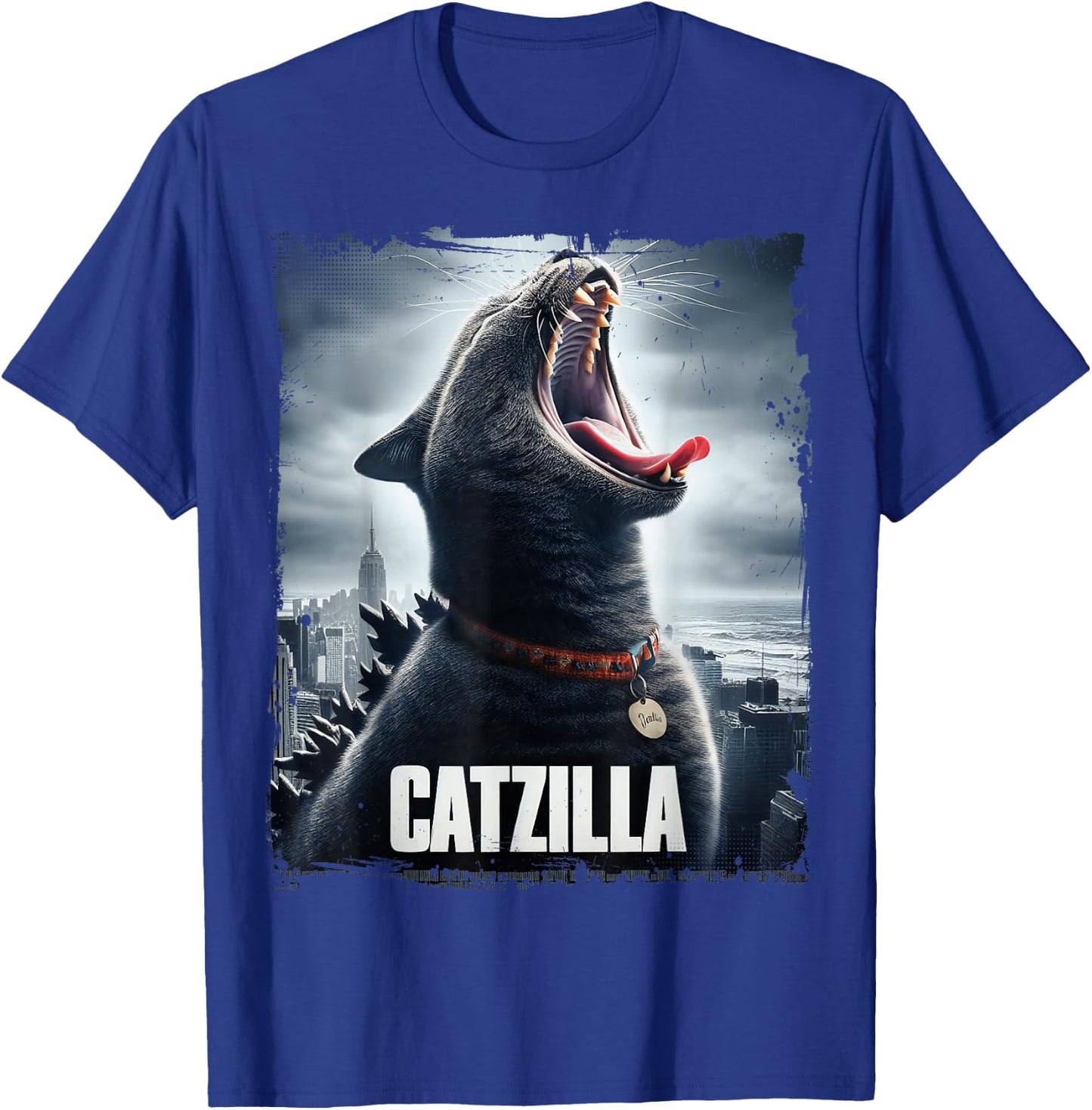 Catzilla Funny Cat Lover Kitten Kitty Parody funny gifts T-Shirt - T-Shirt | Royal