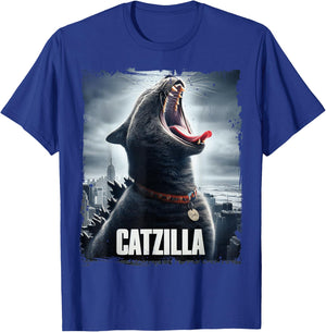 Catzilla Funny Cat Lover Kitten Kitty Parody funny gifts T-Shirt - T-Shirt | Royal