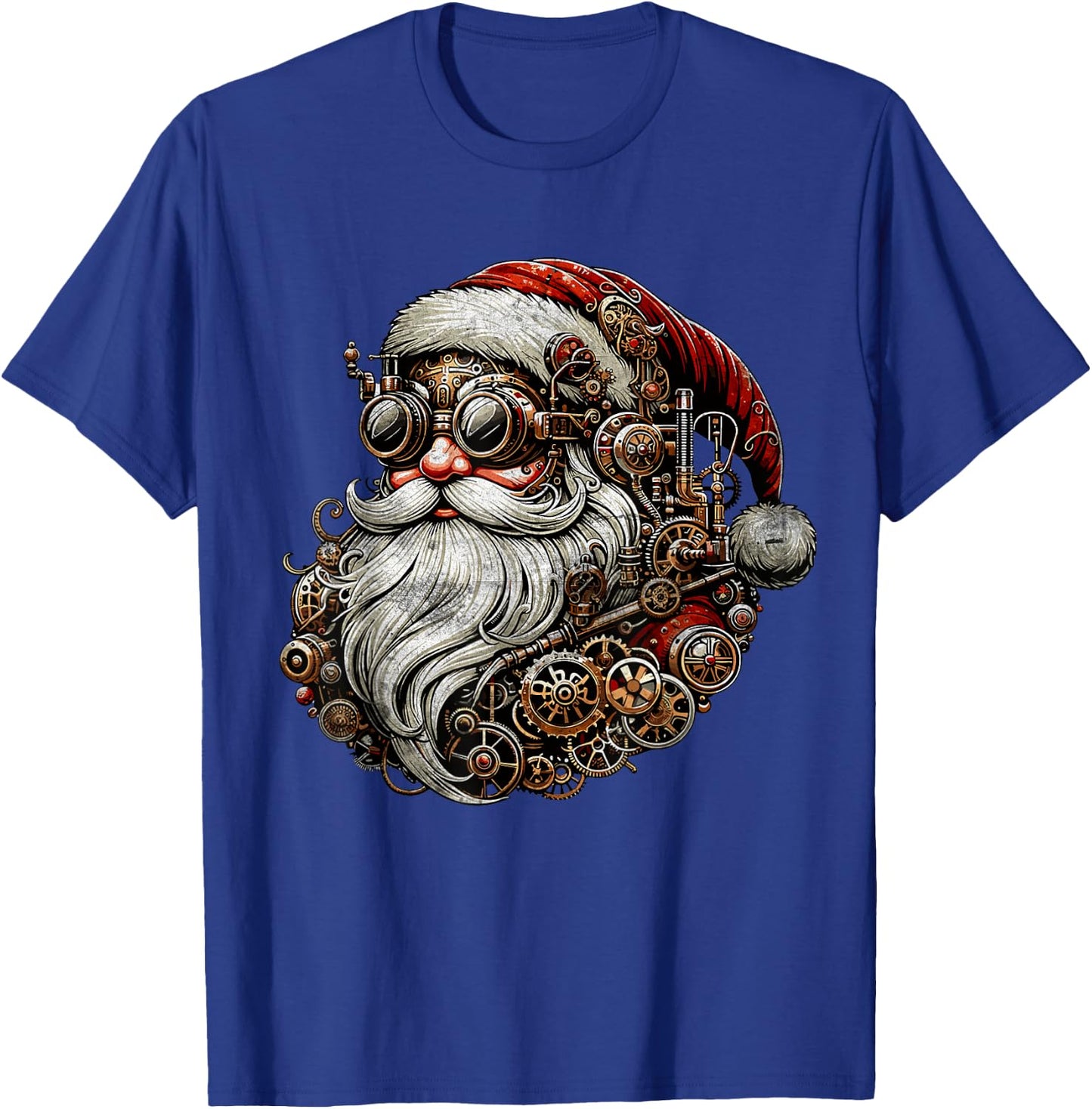 Christmas Steampunk Father Christmas Futuristic T-Shirt - T-Shirt | Royal