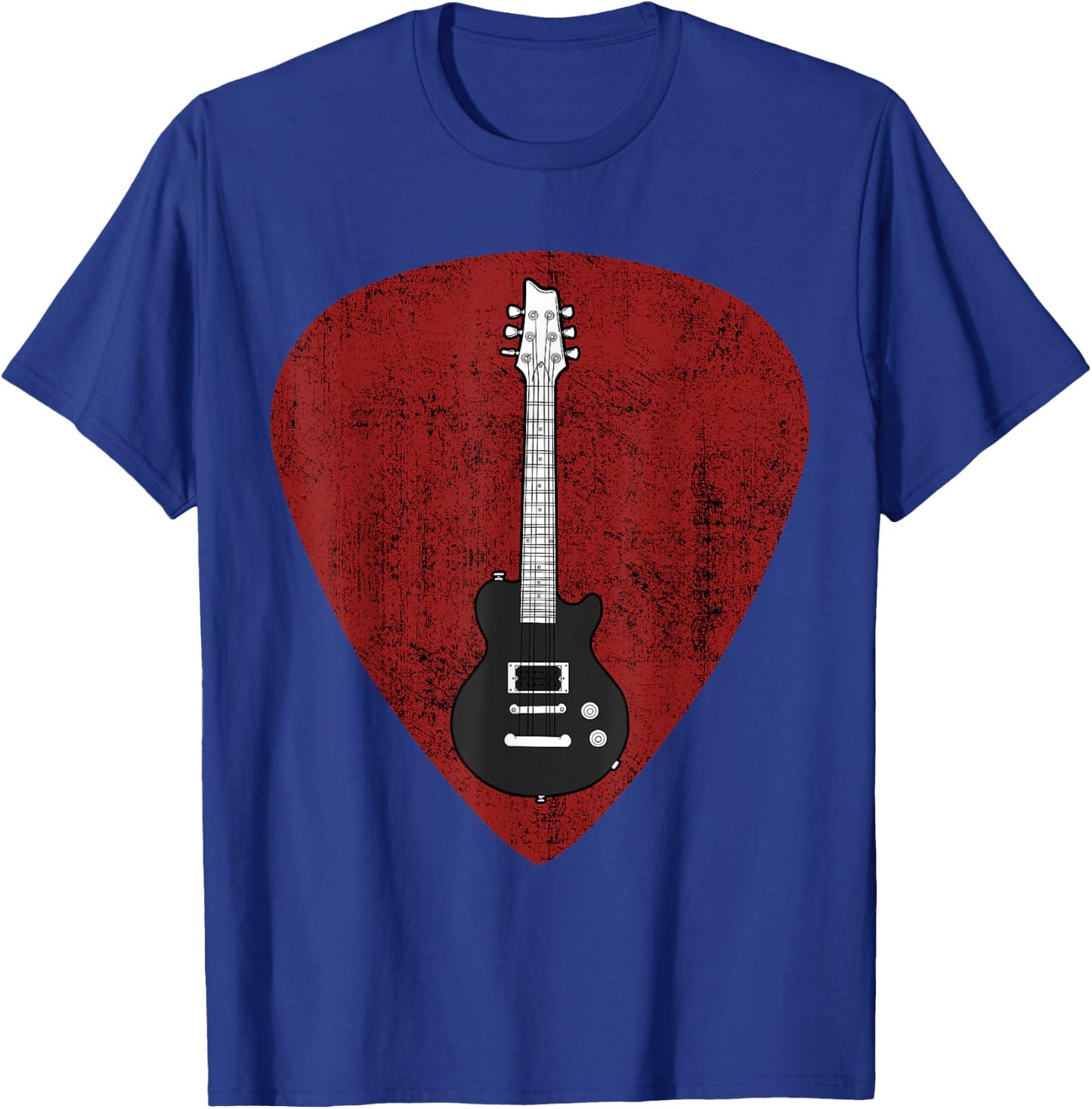Electric Guitar Pick, Guitar Stringed Instrument T-Shirt - T-Shirt | Royal