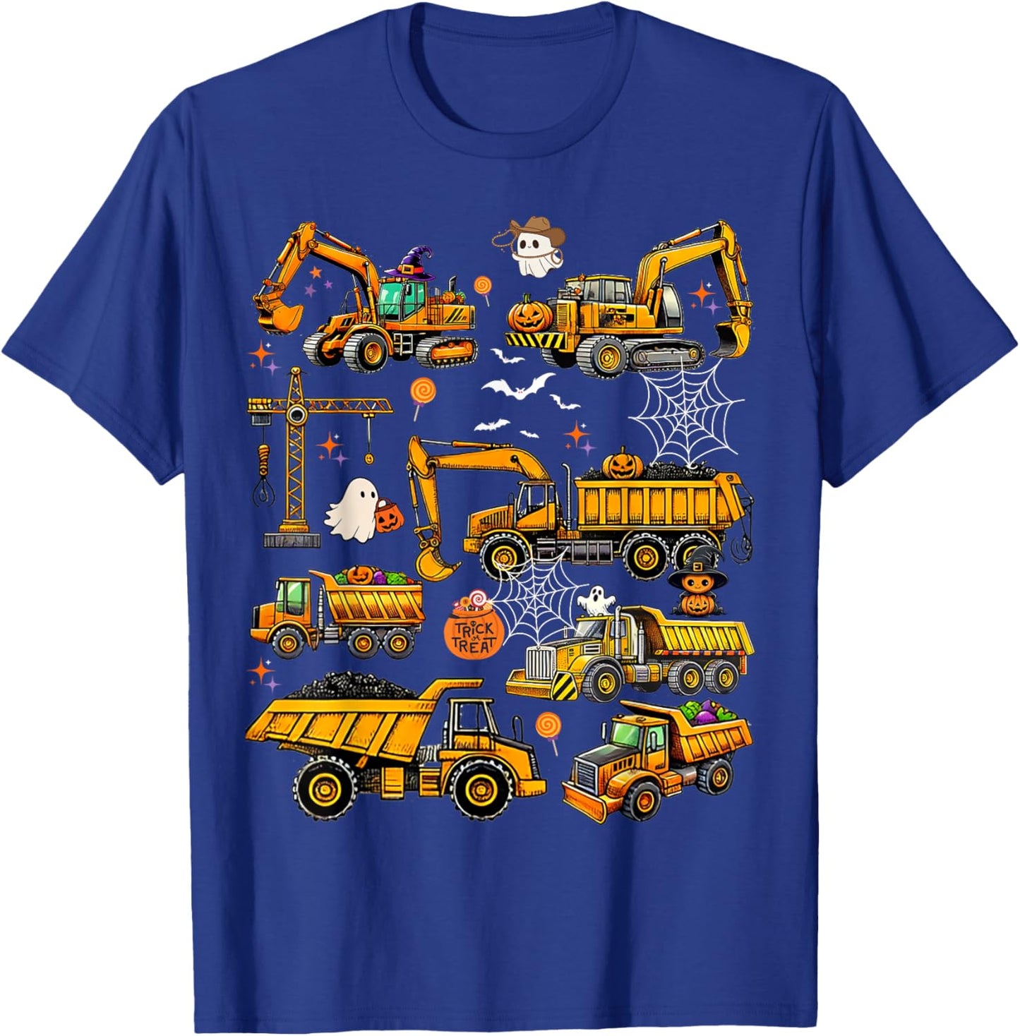 Halloween Construction Trucks Halloween Costume Boys Toddler T-Shirt - T-Shirt | Royal
