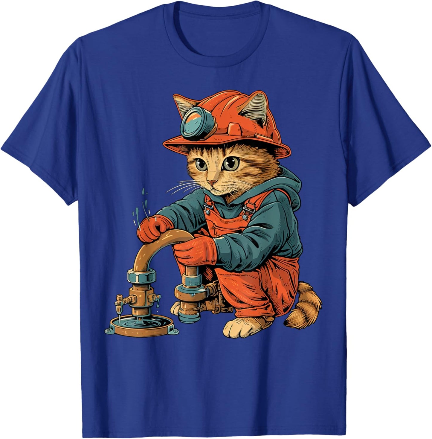Funny Cat Plumber Women T-Shirt - T-Shirt | Royal
